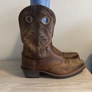 Ariat Heritage Roughstock Western Brown Mens Leather  Boots 10002227 Size 15 D